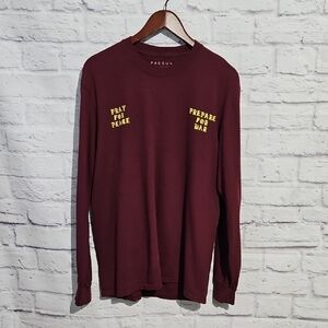 PacSun Burgundy Long Sleeve Graphic Tee